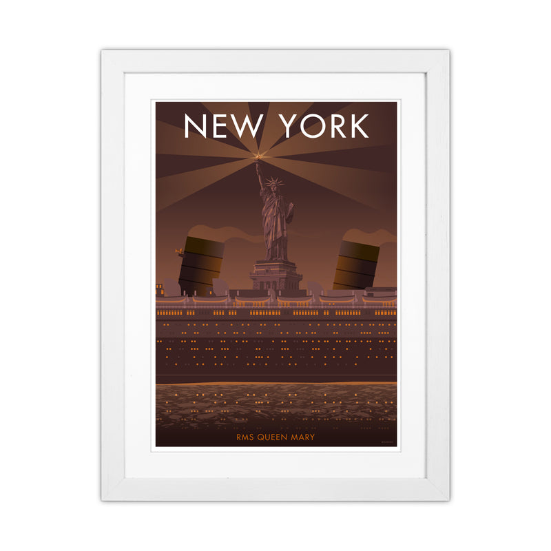 New York Sepia Art Print by Stephen Millership White Grain