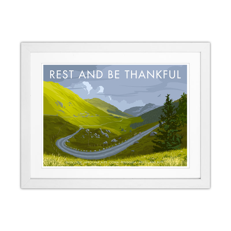 Scotland Rest And Be Thankful Art Print by Stephen Millership White Grain