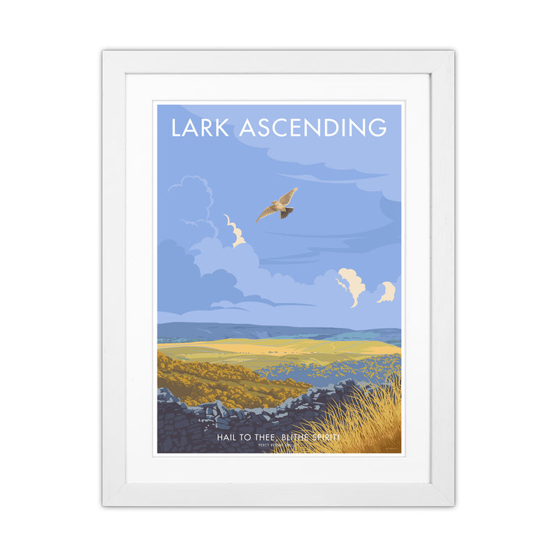 Lark Art Print by Stephen Millership White Grain