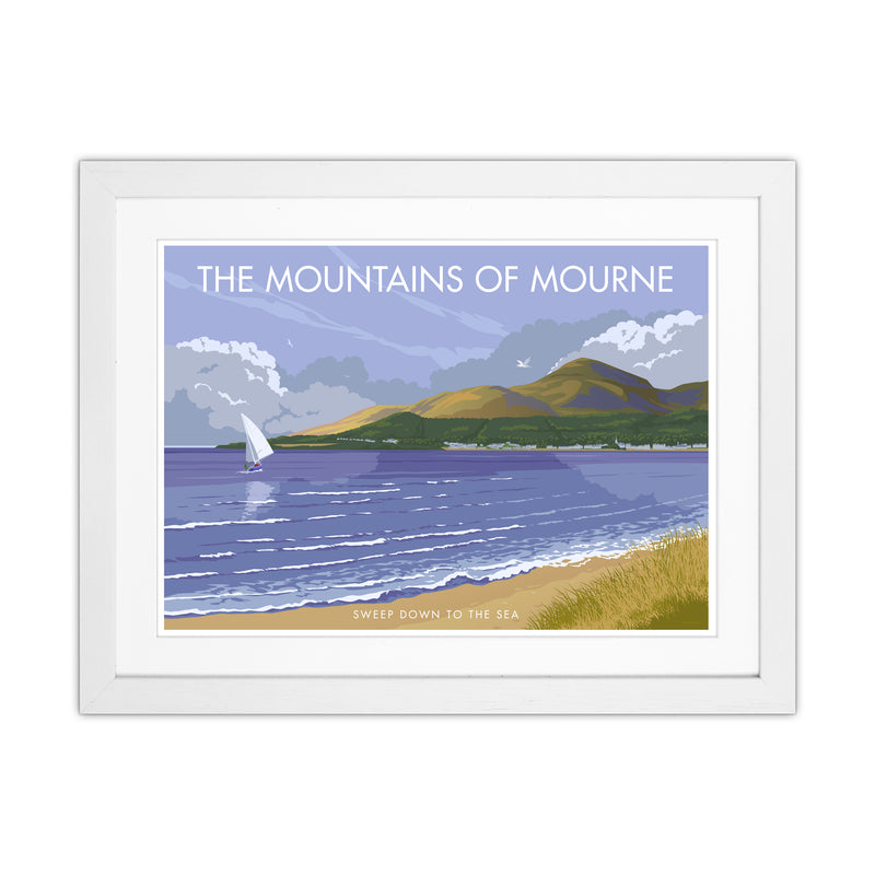 NI The Mountains Of Mourne Art Print by Stephen Millership White Grain
