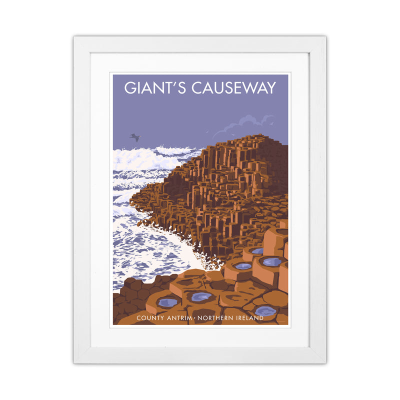 NI Giant'S Causeway Art Print by Stephen Millership White Grain