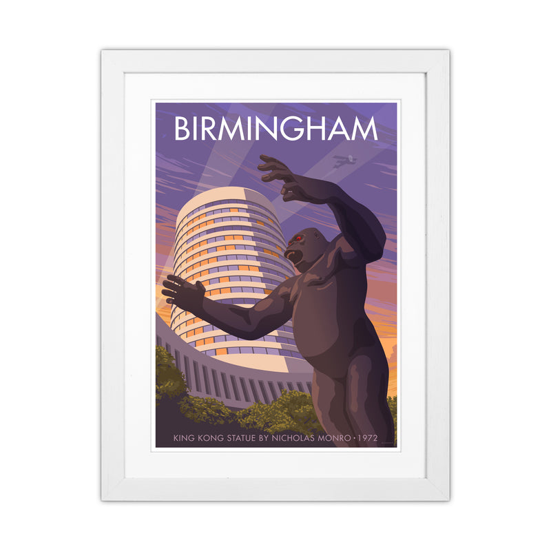 Birmingham King Kong Art Print by Stephen Millership White Grain