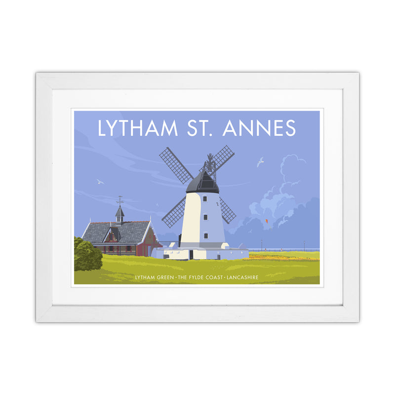 Lytham Windmill Art Print by Stephen Millership White Grain