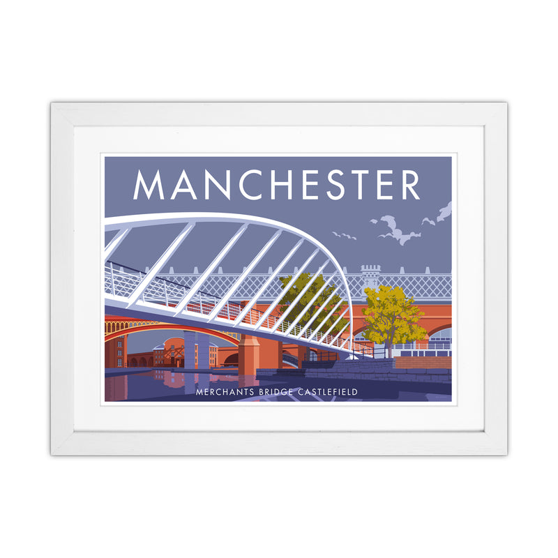 Manchester Merchants Bridge Art Print by Stephen Millership White Grain