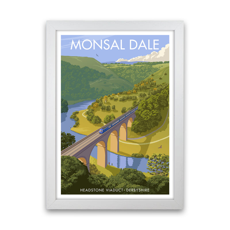 Derbyshire Monsal Dale 2 Art Print by Stephen Millership White Grain