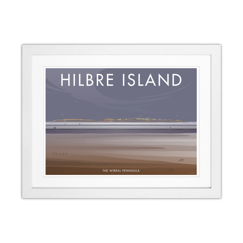 Wirral Hilbre Island Art Print by Stephen Millership White Grain