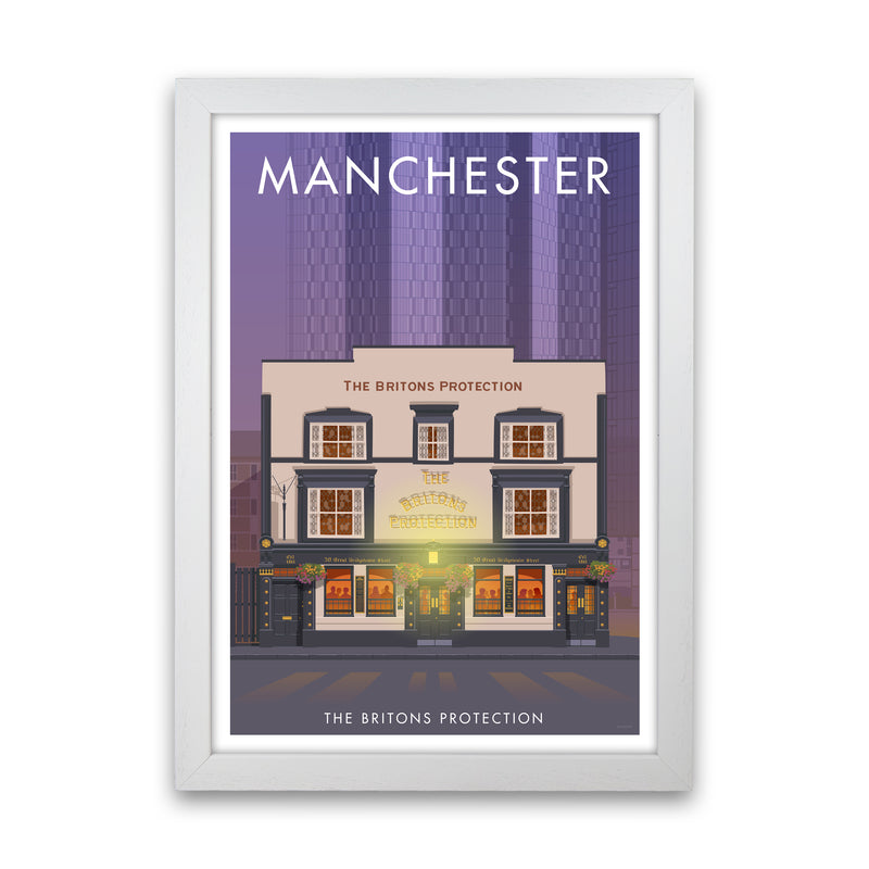 Manchester Britons Protection Art Print by Stephen Millership White Grain