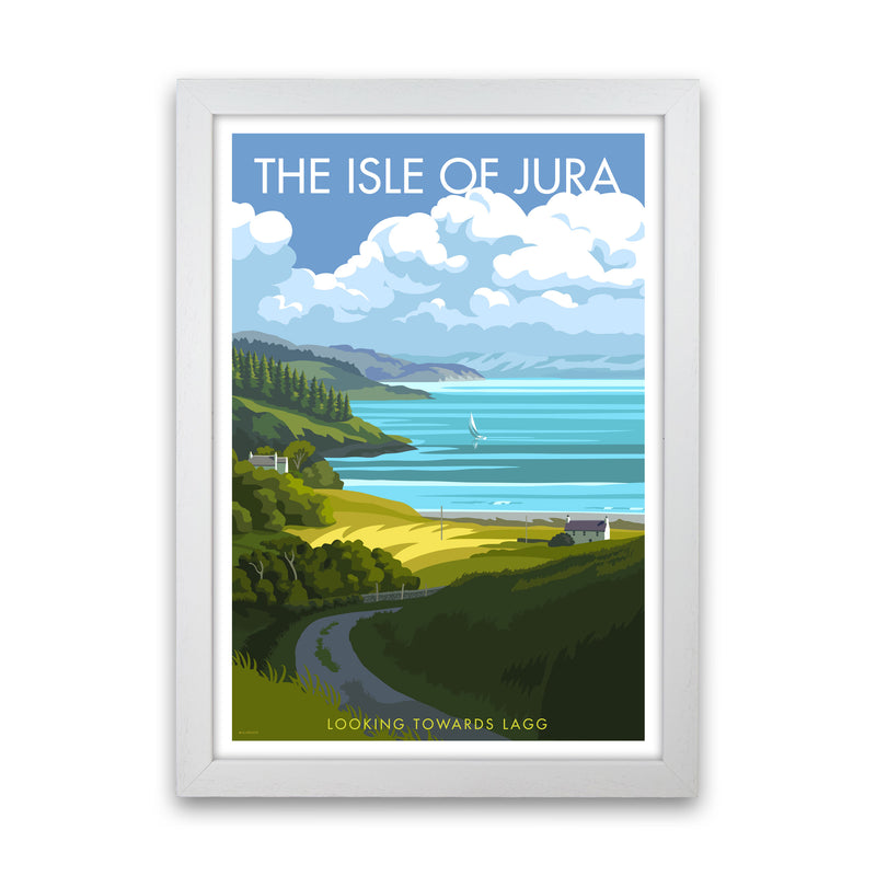 The Isle of Jura Art Print by Stephen Millership White Grain