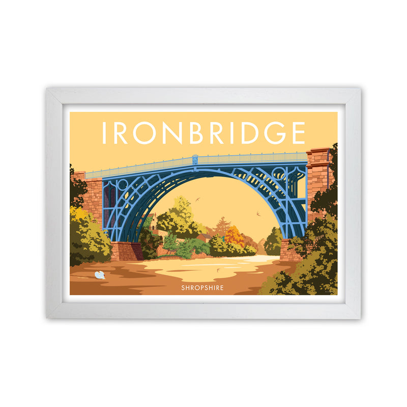 The Iron Bridge Shropshire Art Print by Stephen Millership White Grain