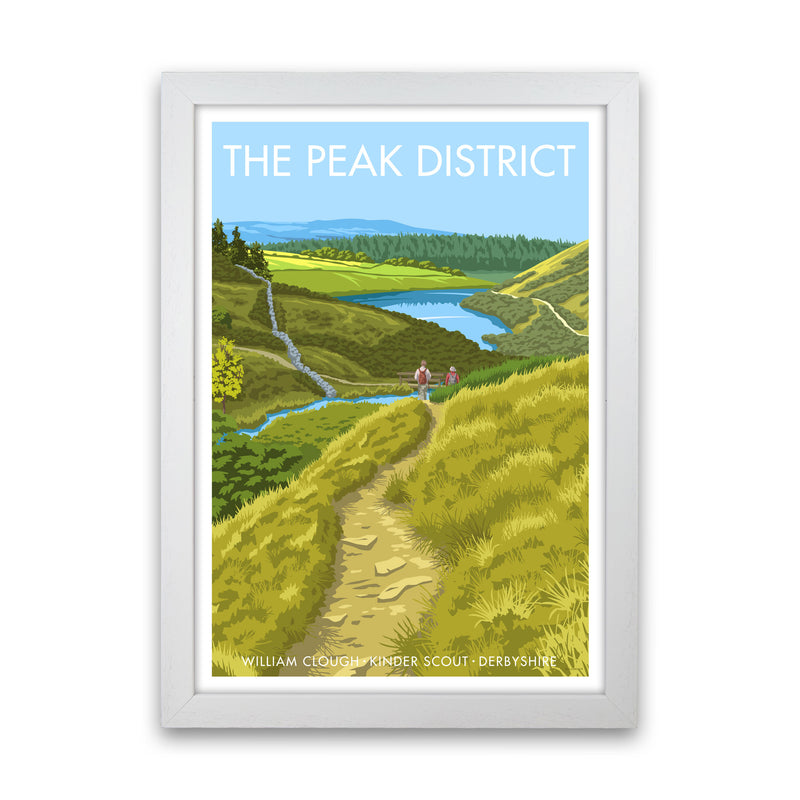 The Peak District Framed Digital Art Print by Stephen Millership White Grain