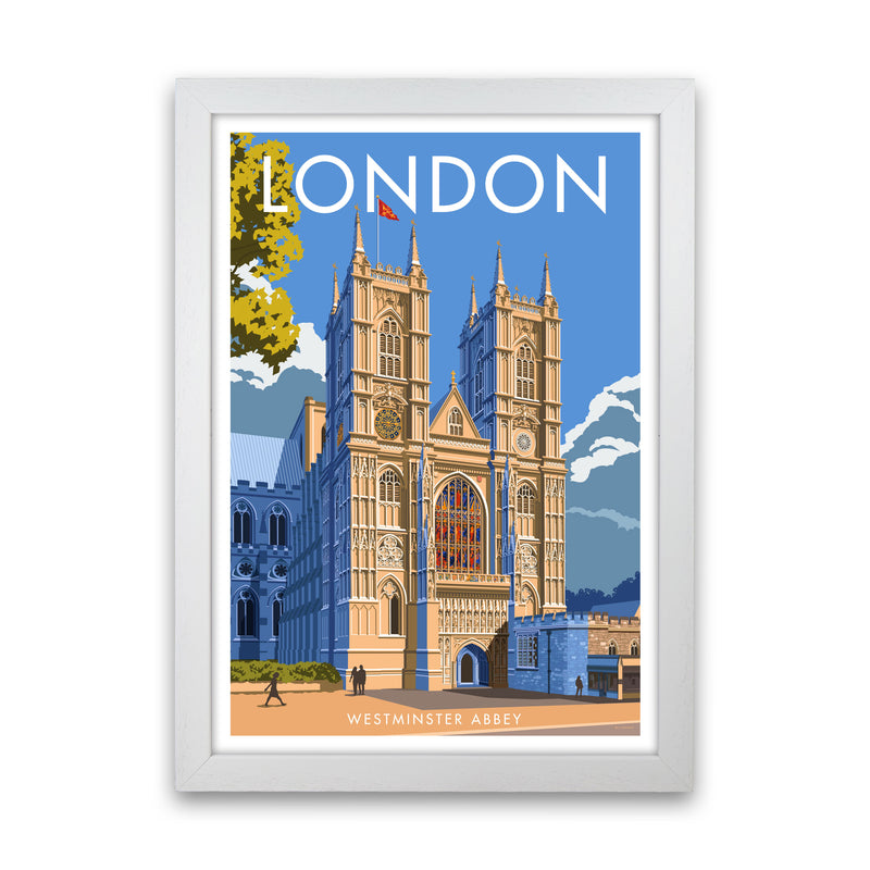Westminster Abbey London Framed Digital Art Print by Stephen Millership White Grain