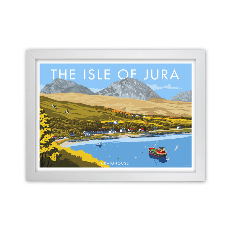The Isle Of Jura Craighouse Art Print by Stephen Millership White Grain