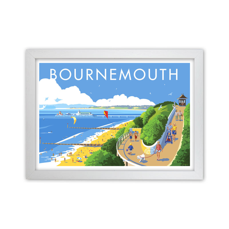 Bournemouth Framed Digital Art Print by Stephen Millership White Grain
