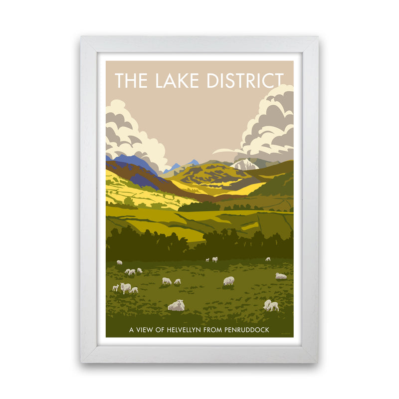The Lake District Framed Digital Art Print by Stephen Millership White Grain