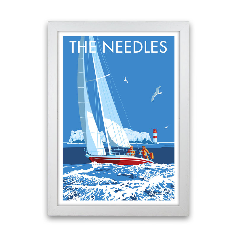 The Needles Art Print by Stephen Millership White Grain