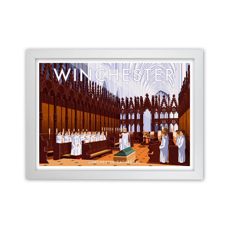Winchester Cathedral Art Print by Stephen Millership White Grain