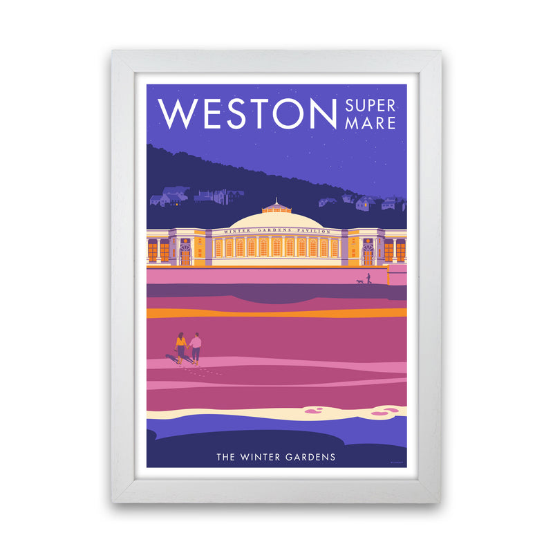 Weston-super-mare Art Print by Stephen Millership White Grain