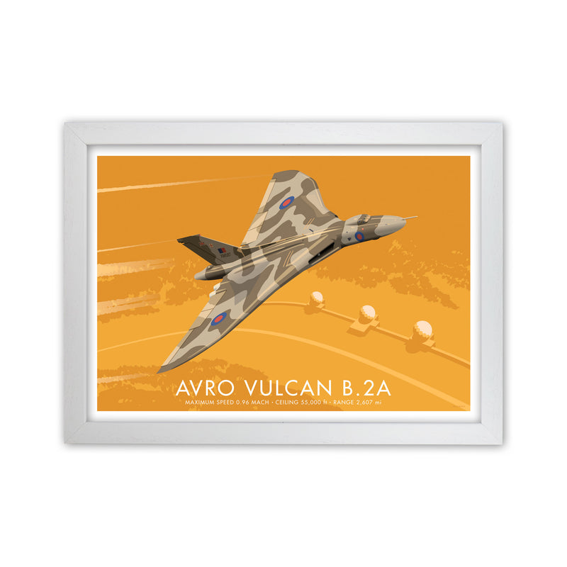 Avro Vulcan B.2A Art Print by Stephen Millership, Framed Transport Print White Grain
