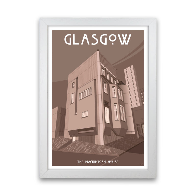 Glasgow Art Print by Stephen Millership White Grain