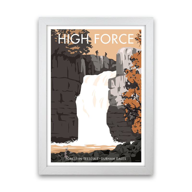 High Force Art Print by Stephen Millership White Grain
