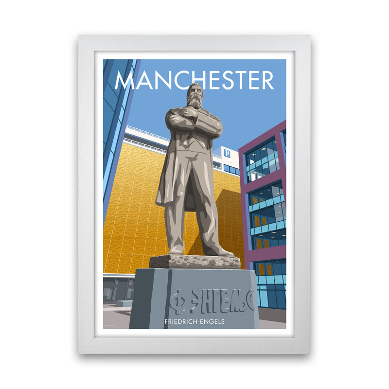 Manchester Framed Digital Art Print by Stephen Millership White Grain