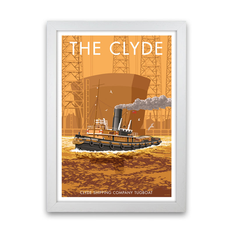 The Clyde Art Print by Stephen Millership White Grain