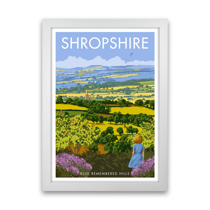 Shropshire Framed Digital Art Print by Stephen Millership White Grain