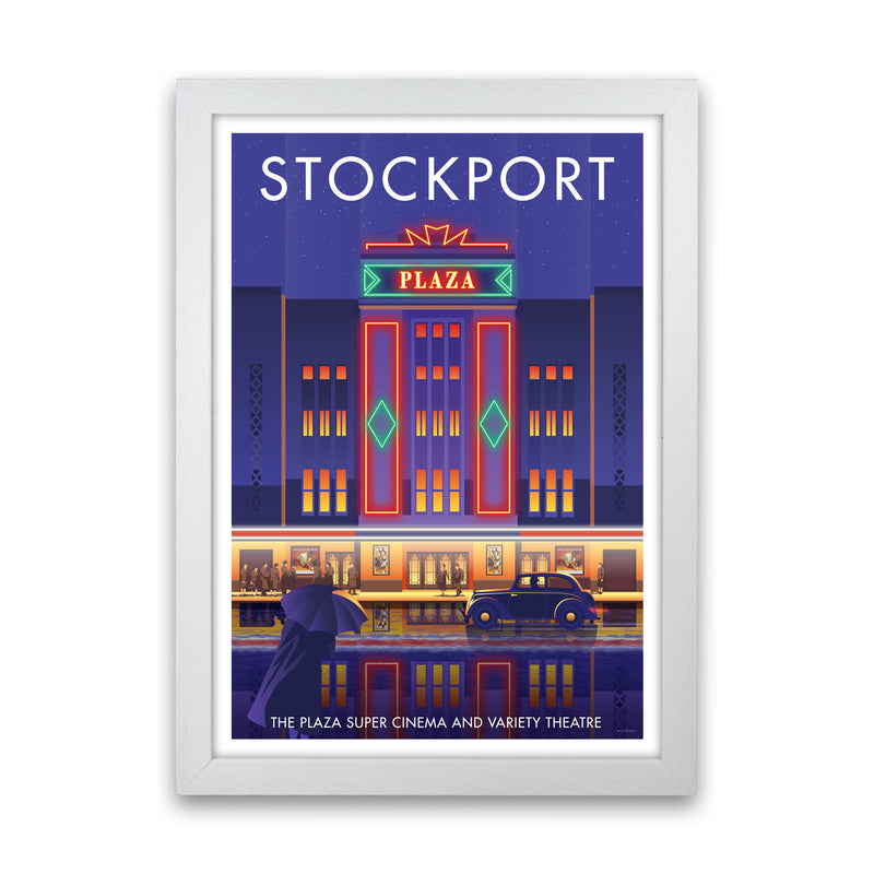 Stockport Plaza Framed Digital Art Print by Stephen Millership White Grain
