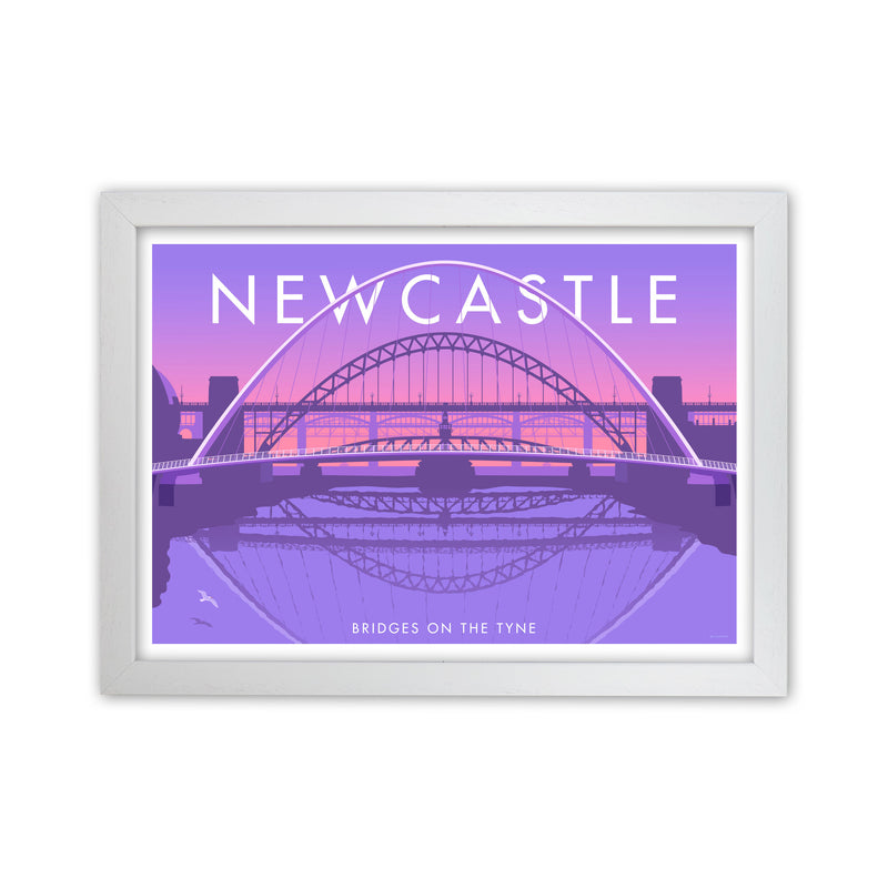 Bridges On The Tyne Newcastle Art Print by Stephen Millership White Grain