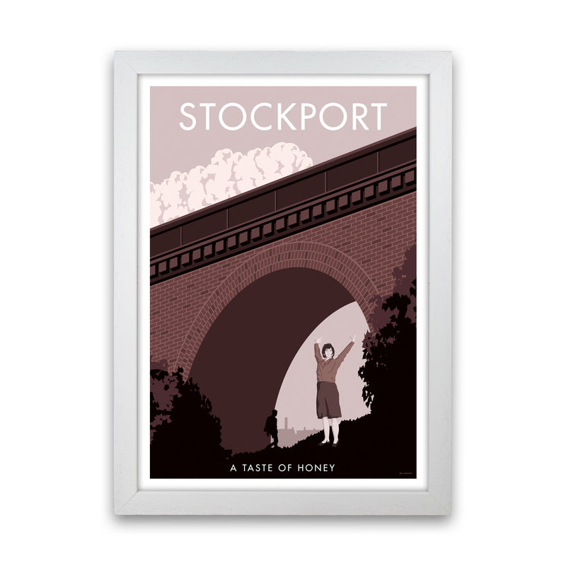 Stockport Art Print by Stephen Millership White Grain