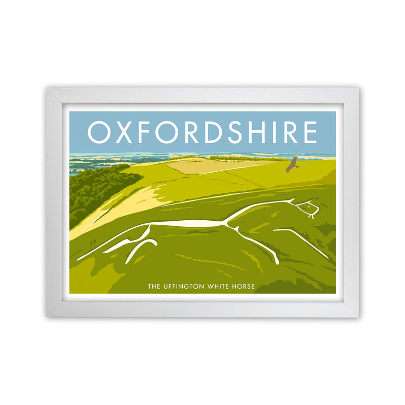 The Uffington White Horse Oxfordshire Art Print by Stephen Millership White Grain