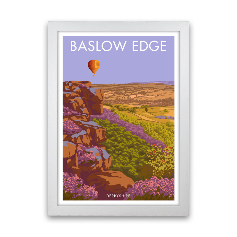 Baslow Edge Derbyshire Travel Art Print by Stephen Millership White Grain