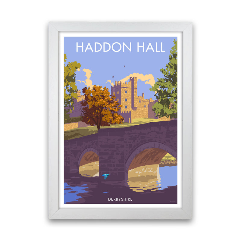 Haddon Hall Derbyshire Travel Art Print by Stephen Millership White Grain