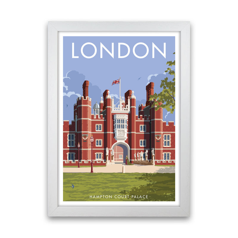 Hampton Court London Travel Art Print by Stephen Millership White Grain