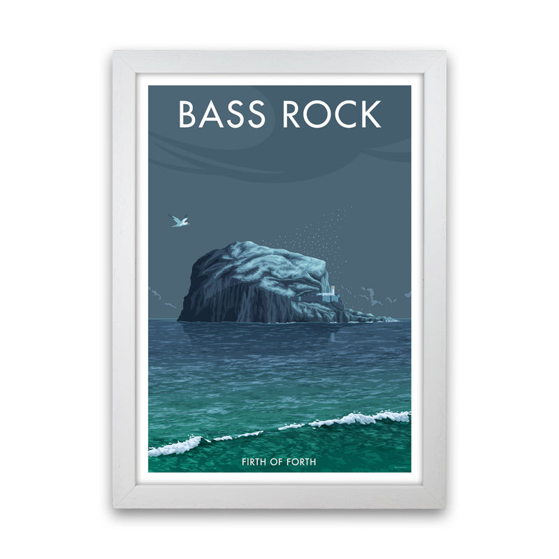 Scotland Bass Rock Art Print by Stephen Millership White Grain