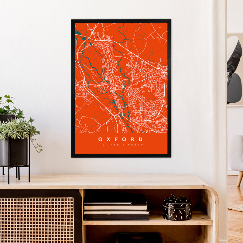 Oxford I Art Print by UrbanMaps A1 White Frame