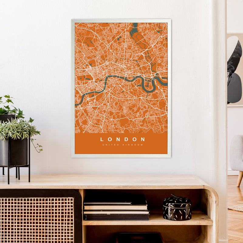 London I Art Print by UrbanMaps A1 Oak Frame