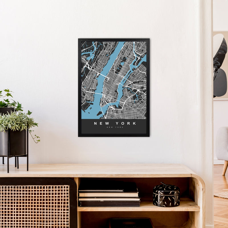 New York II Art Print by UrbanMaps A2 White Frame