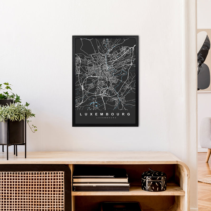 Luxembourg Art Print by UrbanMaps A2 White Frame