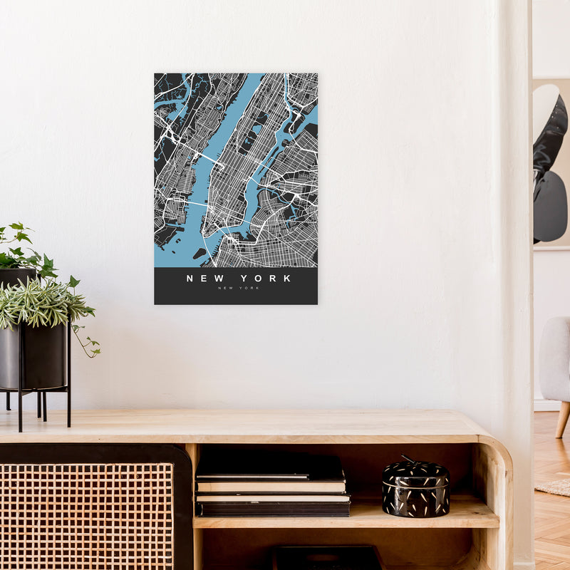 New York II Art Print by UrbanMaps A2 Black Frame