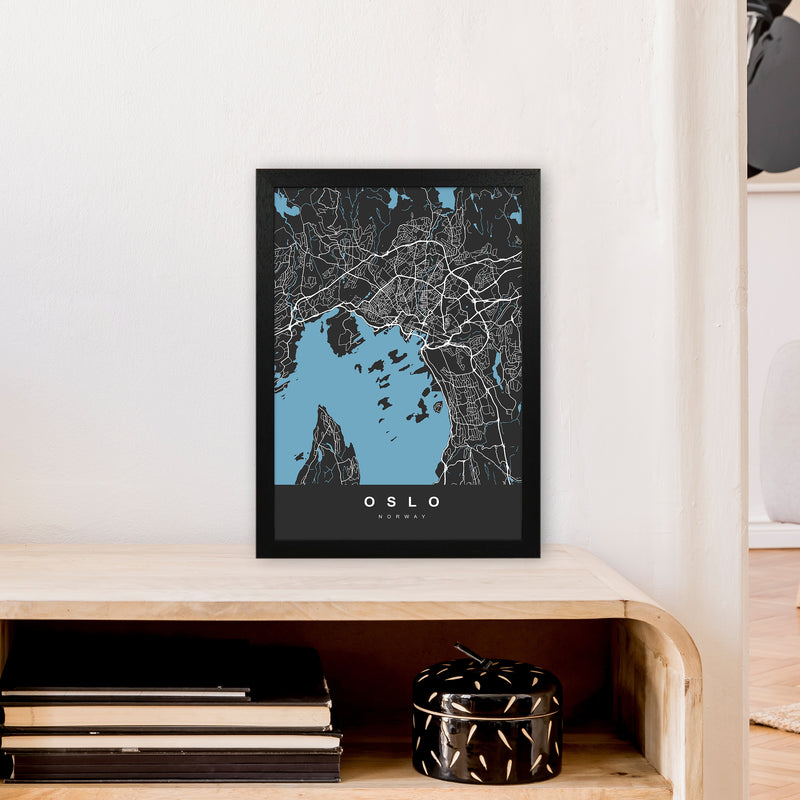 Oslo Art Print by UrbanMaps A3 White Frame