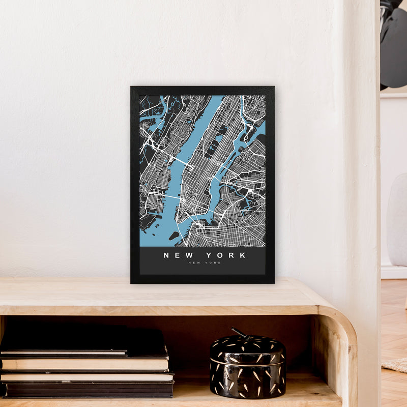 New York II Art Print by UrbanMaps A3 White Frame