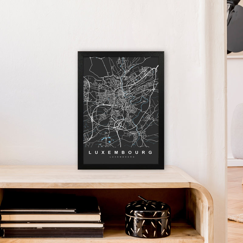 Luxembourg Art Print by UrbanMaps A3 White Frame