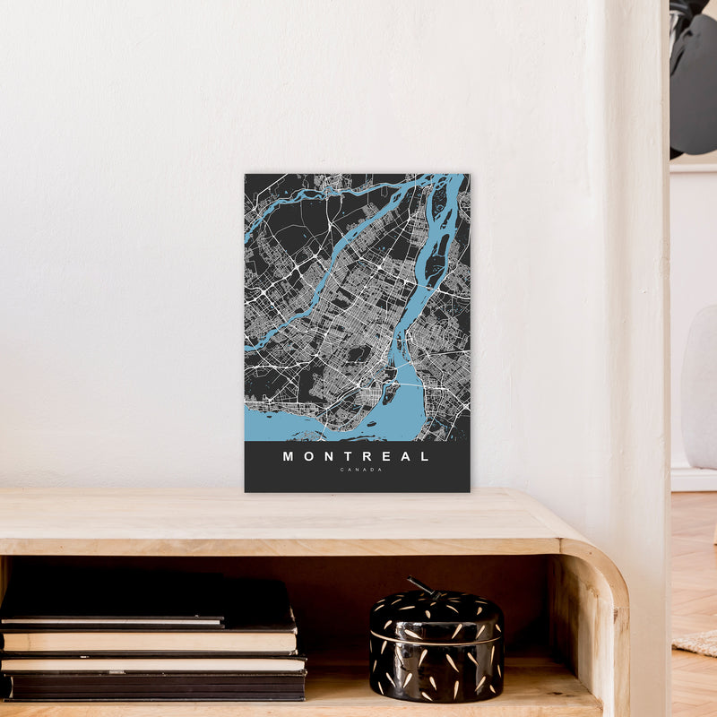 Montreal Art Print by UrbanMaps A3 Black Frame