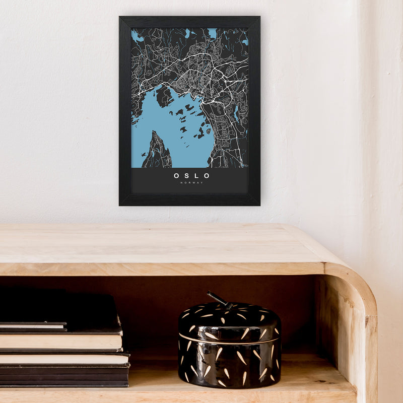 Oslo Art Print by UrbanMaps A4 White Frame