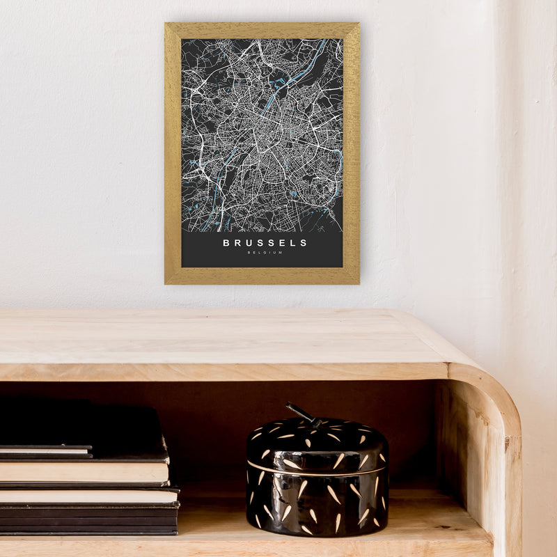 Brussel Art Print by UrbanMaps A4 Print Only