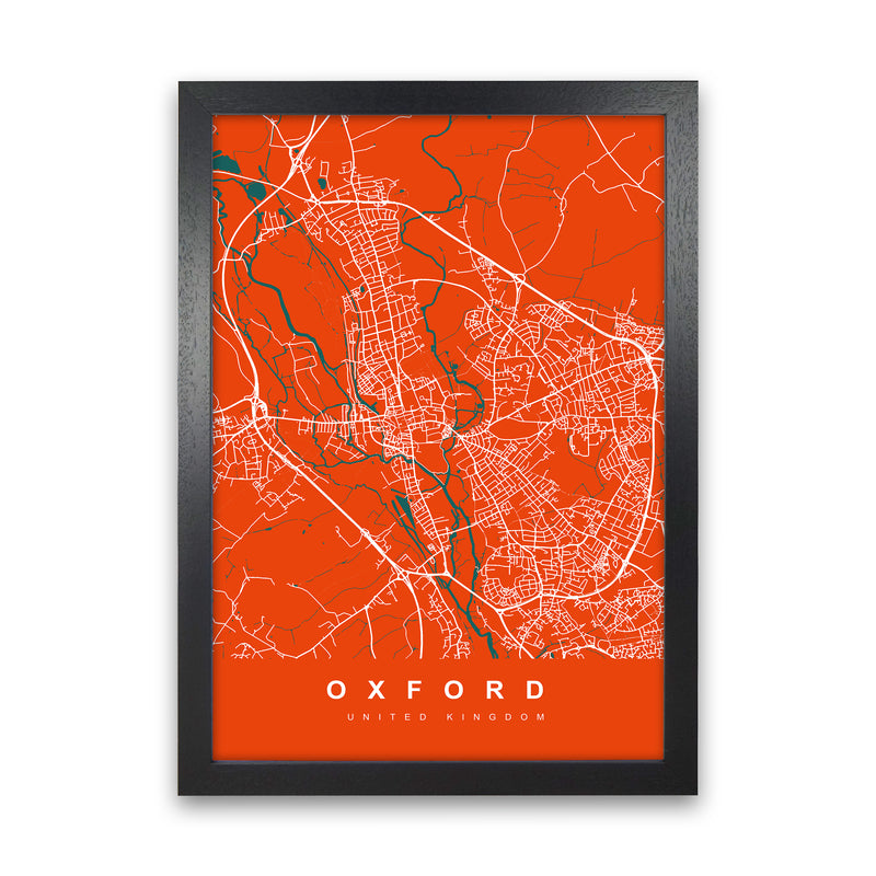 Oxford I Art Print by UrbanMaps Black Grain