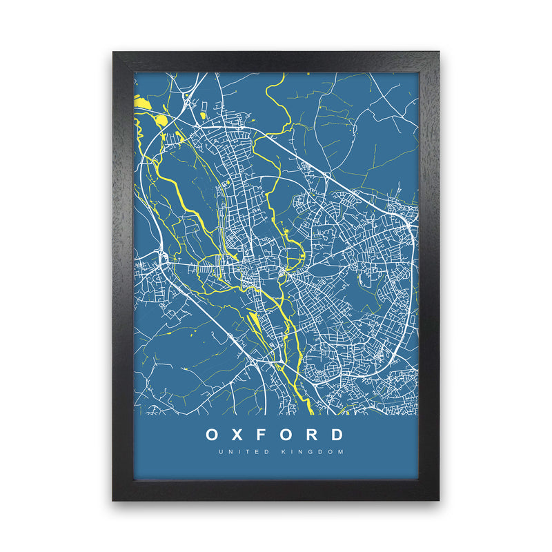 Oxford II Art Print by UrbanMaps Black Grain