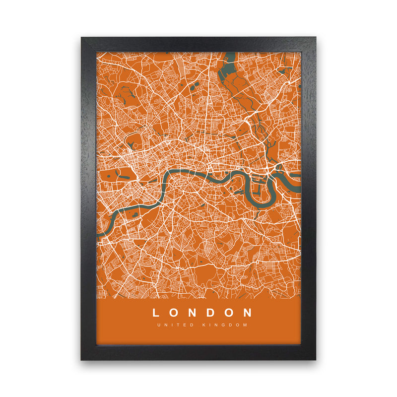 London I Art Print by UrbanMaps Black Grain
