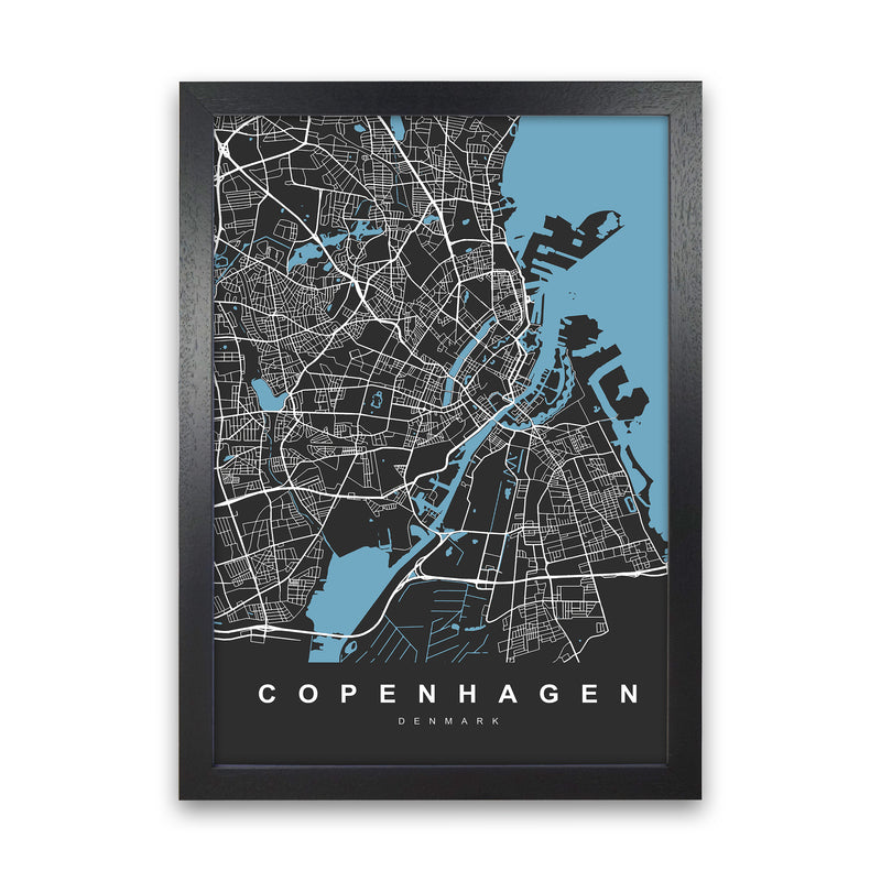 Copenhagen II Art Print by UrbanMaps Black Grain